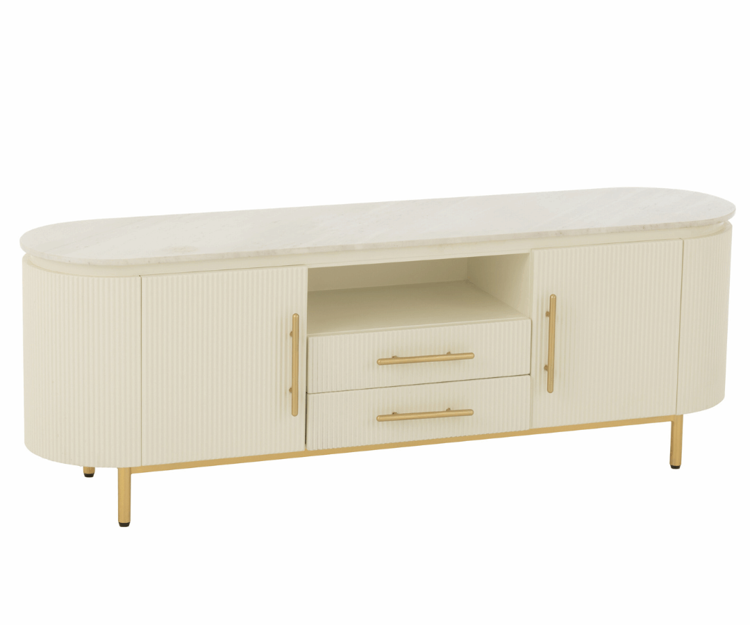 Tv-meubel Clara Wit/Goud