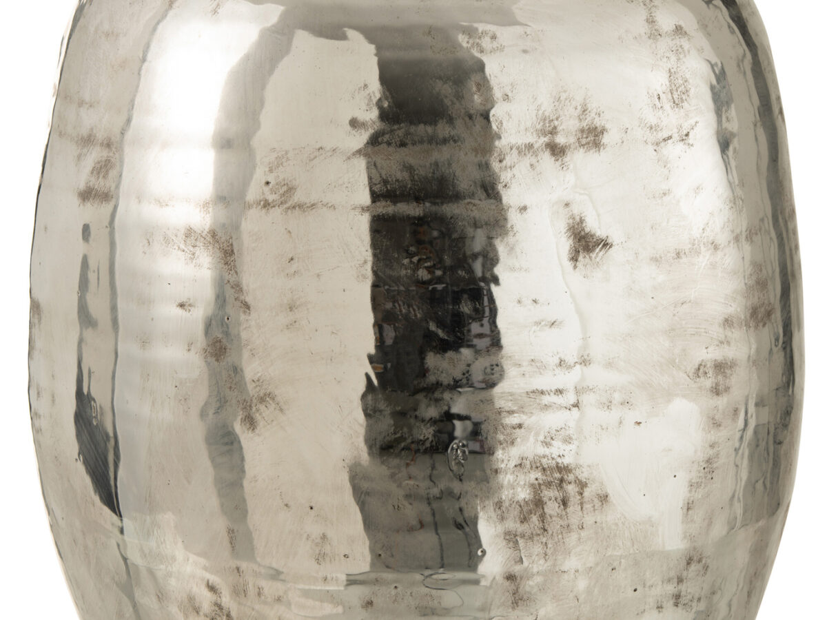 Vaas Rond Arya Metaal Zilver