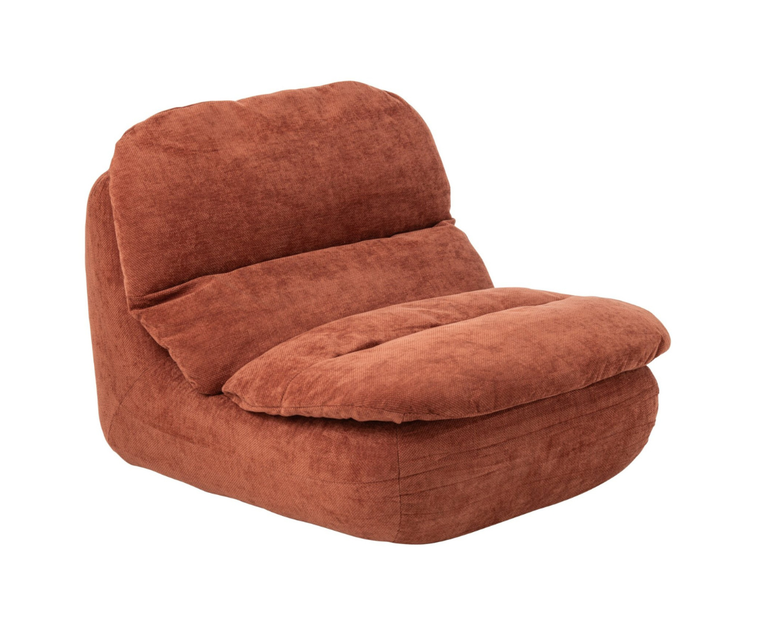 Loungestoel Gecomprimeerd schuim Roestbruin J-line