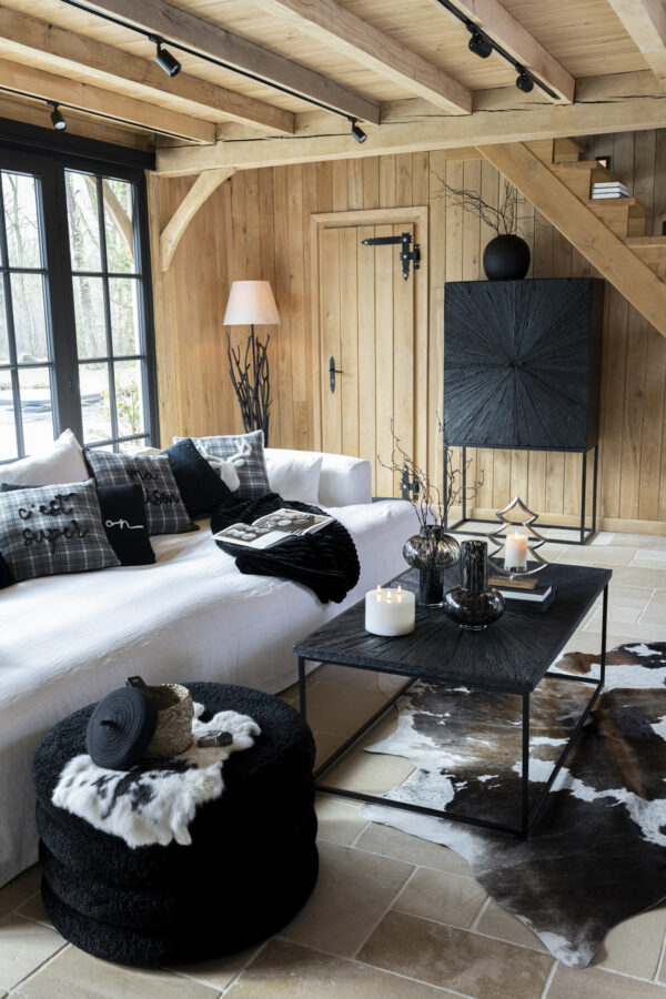 Barkast Shanil Hout/IJzer Zwart