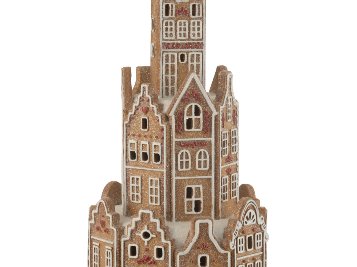 Peperkoekhuisje Led Amsterdam Beige/Wit