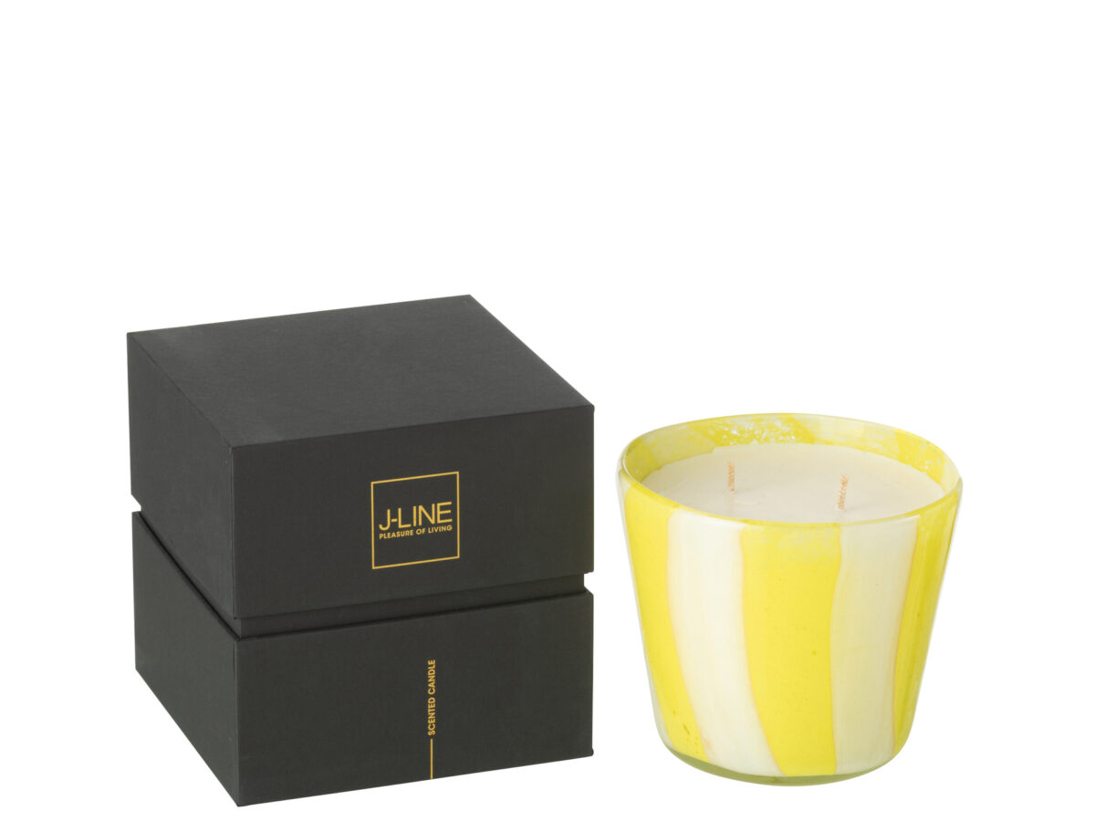 Geurkaars Noa Lines Geel Klein-50 uur