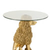 Bijzettafel Poedel Rond Goudkleurig