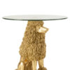 Bijzettafel Poedel Rond Goudkleurig