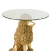 Bijzettafel Poedel Rond Goudkleurig