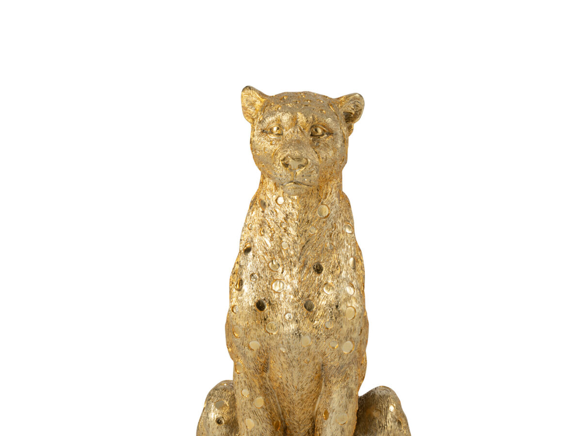 Luipaard Staand Goudkleurig Medium