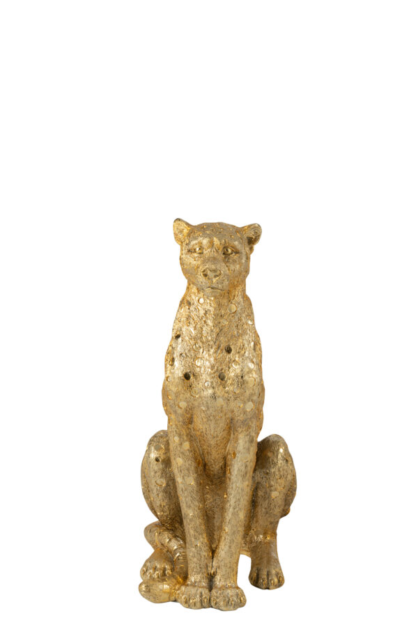 Luipaard Staand Goudkleurig Medium