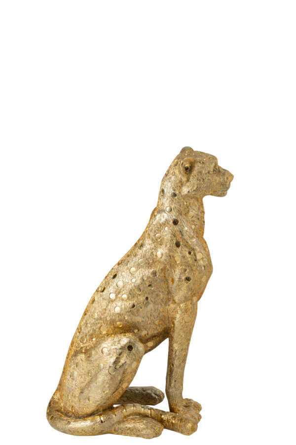 Luipaard Staand Goudkleurig Medium