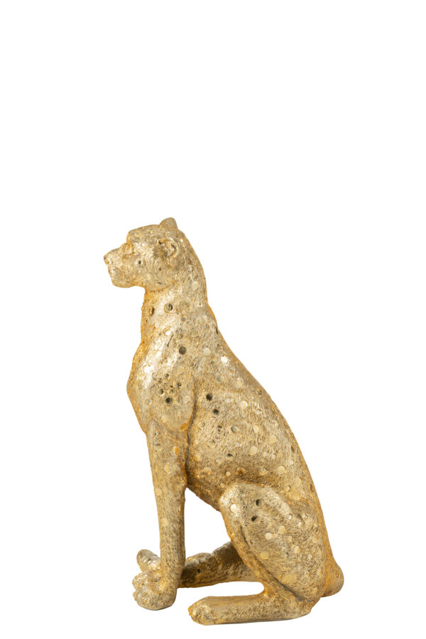 Luipaard Staand Goudkleurig Medium