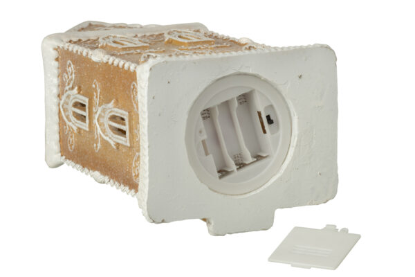 Peperkoekhuis Beige/Wit met Led verlichting