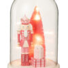 Decoratieve stolp met LED-notenkraker Roze/Rood | 28 cm