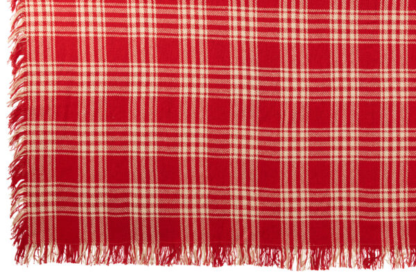 56327-0.jpg Deken Geruit Katoen Kerst Rood/Wit