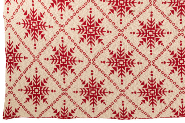 Deken Sneeuwvlokken Katoen Wit/Rood