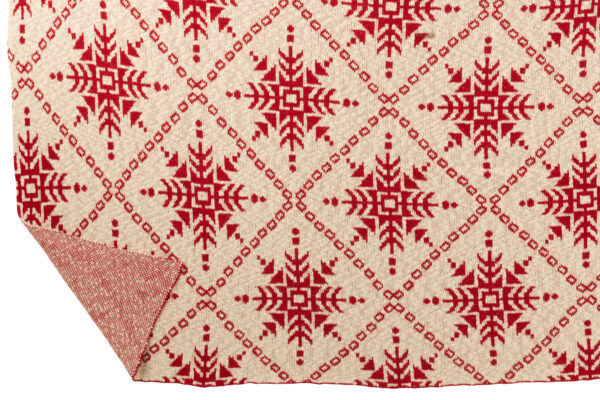 Deken Sneeuwvlokken Katoen Wit/Rood