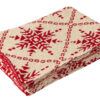 Deken Sneeuwvlokken Katoen Wit/Rood