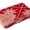 Deken Sneeuwvlokken Katoen Kerst Rood/Wit