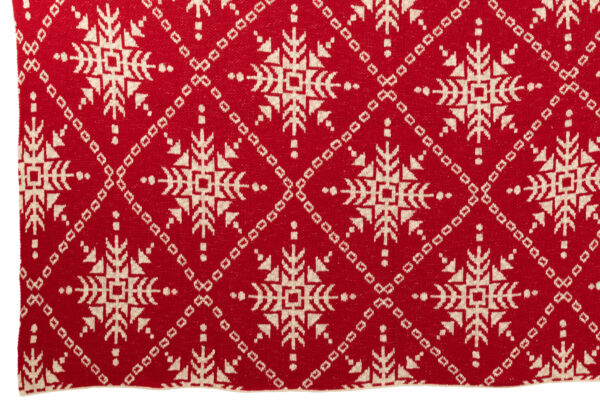 Deken Sneeuwvlokken Katoen Kerst Rood/Wit