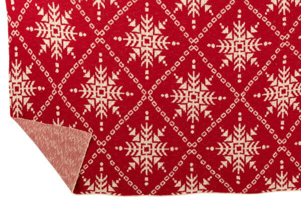 Deken Sneeuwvlokken Katoen Kerst Rood/Wit