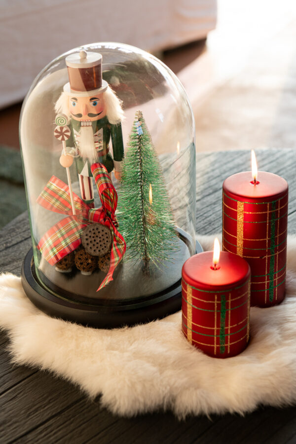 Decoratieve Glazen Stolp Notenkraker Groot | 29 cm