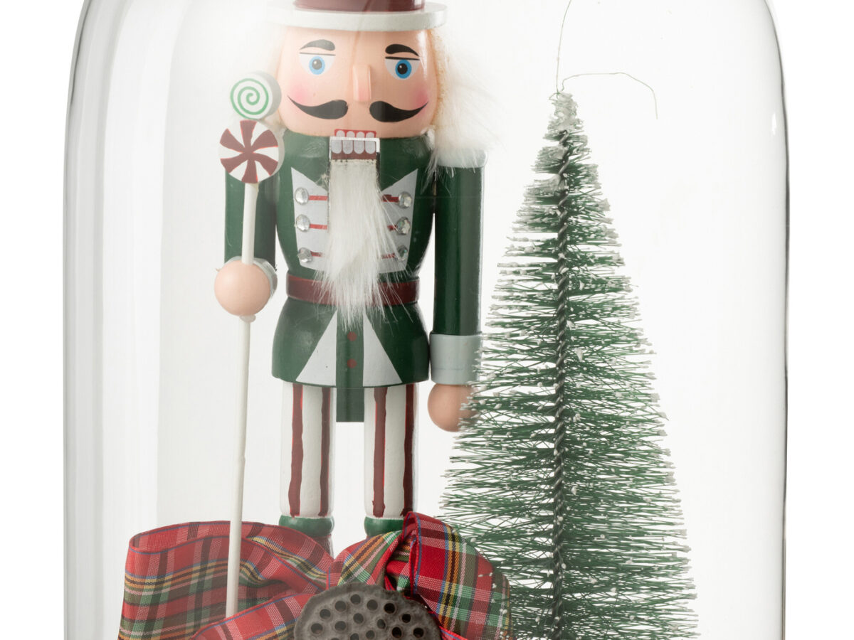 Decoratieve Glazen Stolp Notenkraker Groot | 29 cm