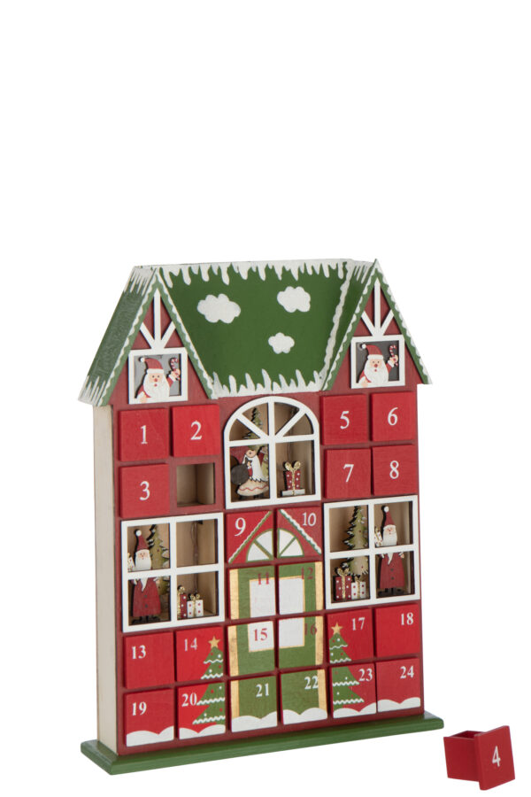 Adventskalender Kerst Rood/Groen