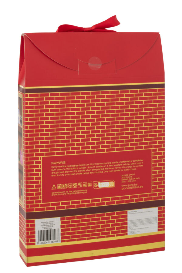 Adventskalender 12 Geurkaarsen Rood | J-line