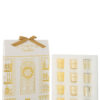 Adventskalender 12 Geurkaarsen in Wit/Goud | J-line