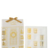 Adventskalender 12 Geurkaarsen in Wit/Goud | J-line