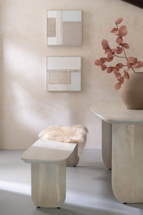 Bankje Celeste Acaciahout Wit | J-line