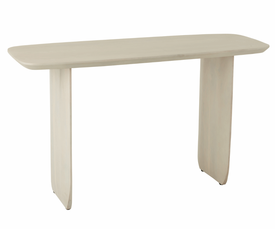 Console Celeste acaciahout Wit van J-line is een prachtige sidetable in een mooie, witte kleur