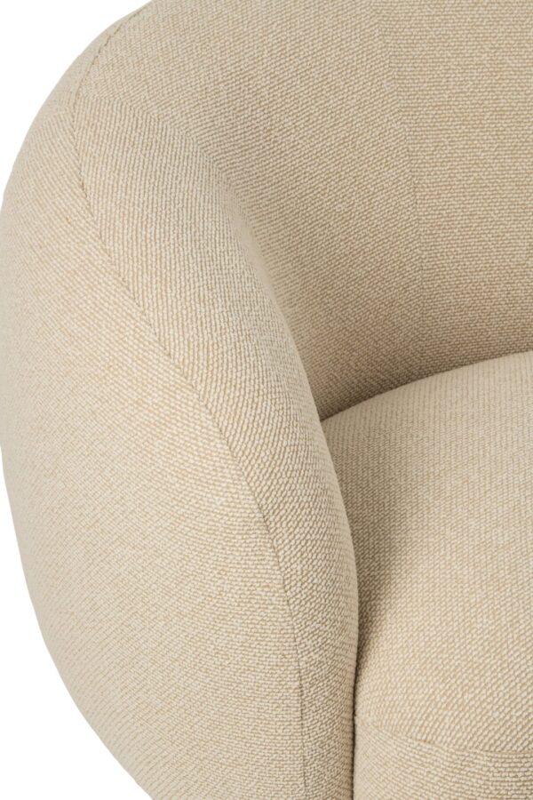 266269-6 Draaibare Loungestoel Ecru J-line