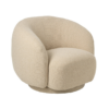 266269 Draaibare Loungestoel Ecru J-line Draaibare Loungestoel Ecru J-line