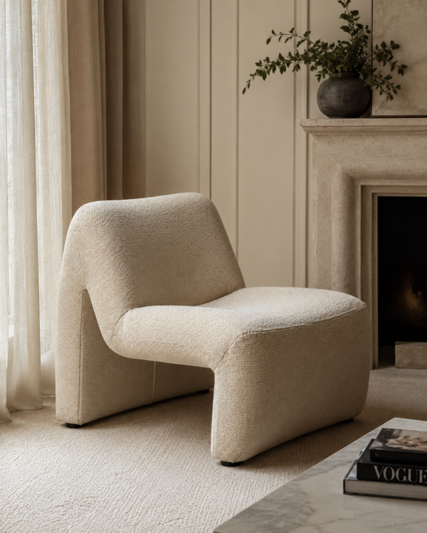 266270 Loungestoel Margo Loungestoel Margo Ecru J-line