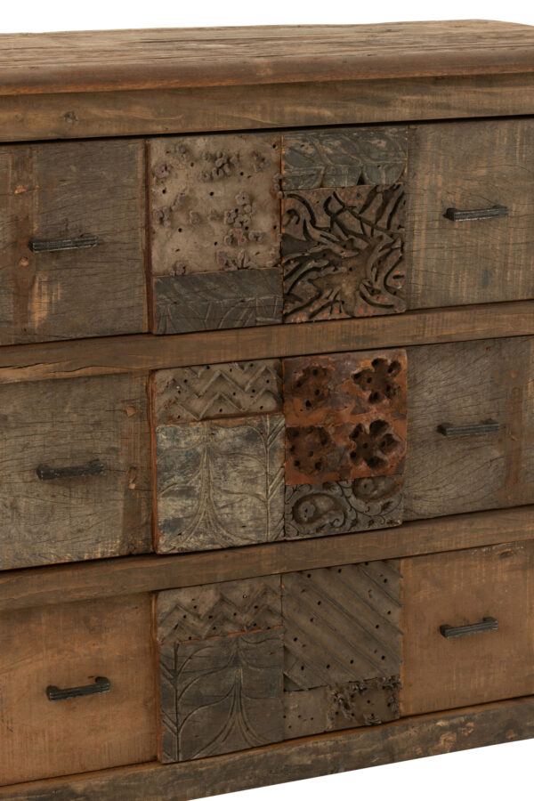 Dressoir verouderd hout bruin