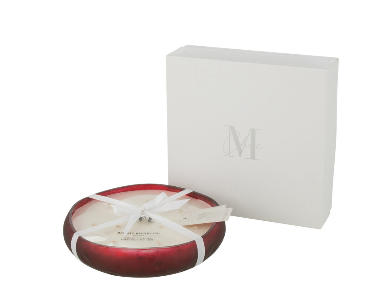 35727-0.jpg Geurkaars Livia Glas Rood Groot-40H