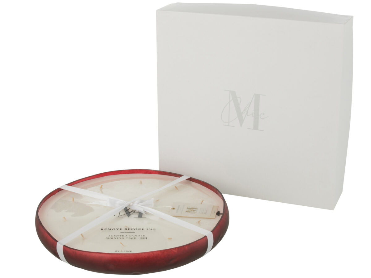 35728-0.jpg Geurkaars Livia Glas Rood Extra Groot-35H