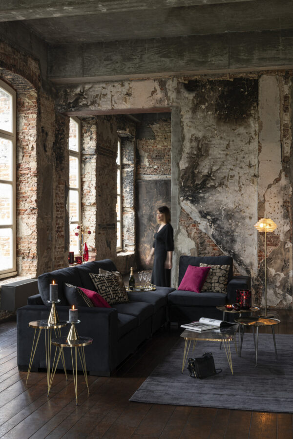 Vloerlamp Led Goud Metaal/Glas Transparant