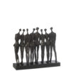 Figuur op voet 8 personen zwart J-line