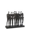 Figuur op voet met 8 personen zwart J-line