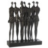 Figuur op voet 8 personen Zwart Large J-line