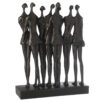 Figuur op voet 8 personen zwart Large J-line