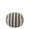 Gestreepte Poef Blauw/Wit J-line