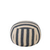 Gestreepte Poef Blauw/Wit J-line
