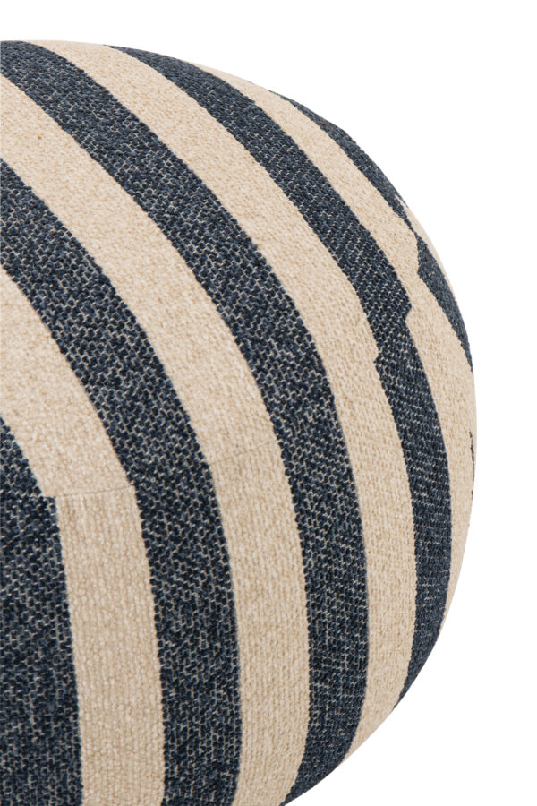 Gestreepte Poef Blauw/Wit J-line
