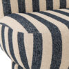 60896-5 Gestreepte Loungestoel Blauw/Wit J-line