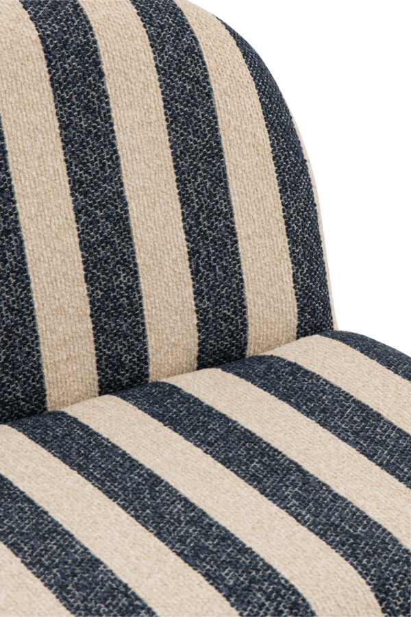 60896-6 Gestreepte Loungestoel Blauw/Wit J-line