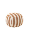Gestreepte Poef Zand/Wit J-line