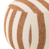 Gestreepte Poef Zand/Wit J-line