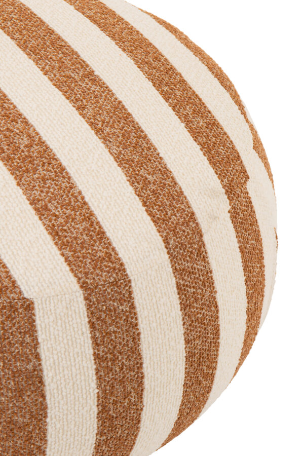 Gestreepte Poef Zand/Wit J-line