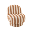Gestreepte Loungestoel Zand/Wit J-line